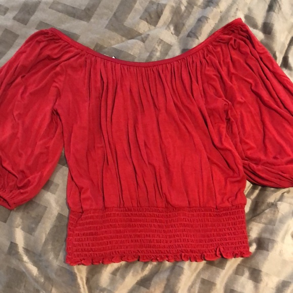 Brand New Vibrant Red Blouse with Center Cut out. - Picture 2 of 3